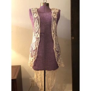 Free People Crochet Vest